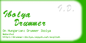 ibolya drummer business card